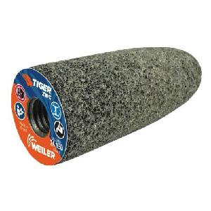 Grinding Cone, Portable, Series: T16, 1-1/2 in Diameter Maximum, 3 in Head Thickness, 20 Grit, ZA20S Grade, 5/8-11 Center Hole, Synthetic Resin Bond, Type 16/Round Tip Shape, 5/8-11 UNC Thread, 24190 RPM Maximum, Zirconia Alumina Abrasive