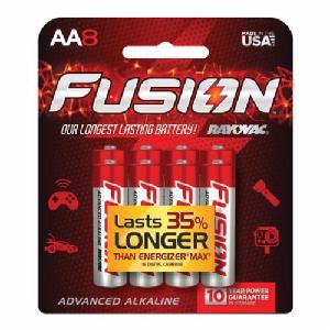 Battery Pack, Longest Lasting, Series: Fusion™, Premium Alkaline Chemical System, 1.5 V Nominal, D Battery
