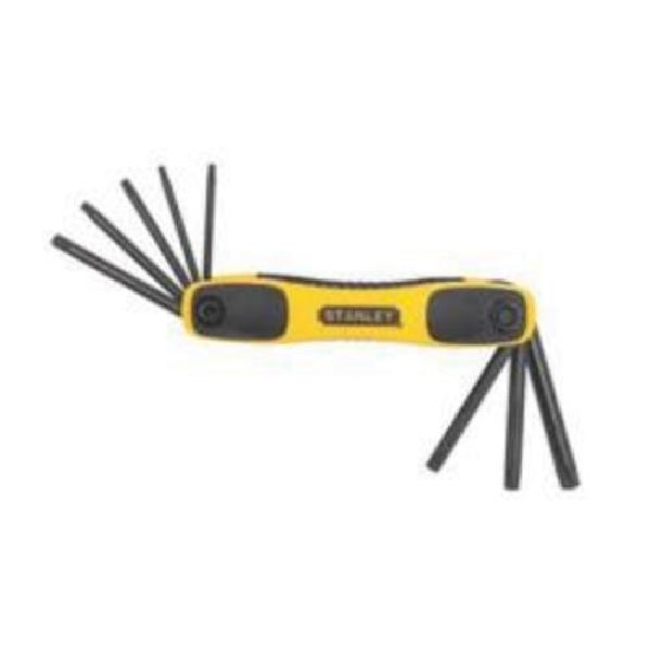 Key Set, 8 Piece, T9 to T40 Torx, Foldable Handle