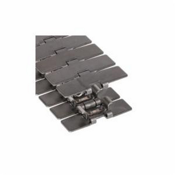 Flat Top Conveyor Chain, 1-Piece Side-Flexing, Series: 881, 1-1/2 Inch Pitch, 1/4 Inch Pin Diameter, 1.67 Inch Pin Length, 7-1/2 Inch Plate Width, 0.12 Inch Plate Thickness, 24 Inch Minimum Side-Flex Radius, 1-1/2 Inch Minimum Back-Flex Radius, 625 lb Tensile Strength, 10 ft Overall Length, Carbon Steel