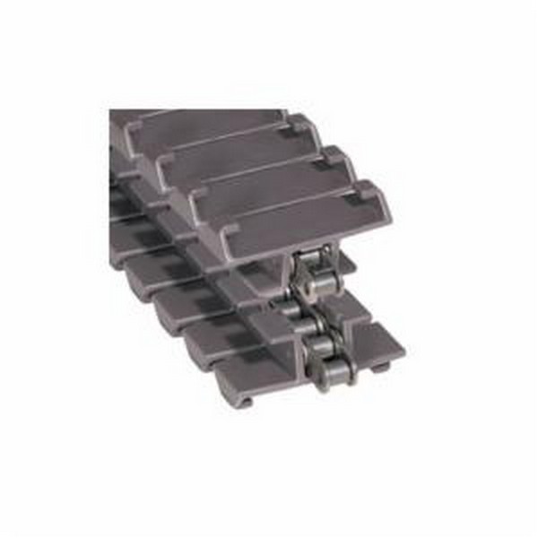 Flat Top Conveyor Chain, Side-Flexing, Series: 1873, 3/4 Inch Pitch, 0.2 Inch Pin Diameter, 1-1/4 Inch Pin Length, 3-3/4 Inch Plate Width, 15 Inch Minimum Side-Flex Radius, 750 lb Tensile Strength, 10 ft Overall Length, Acetal, Brown