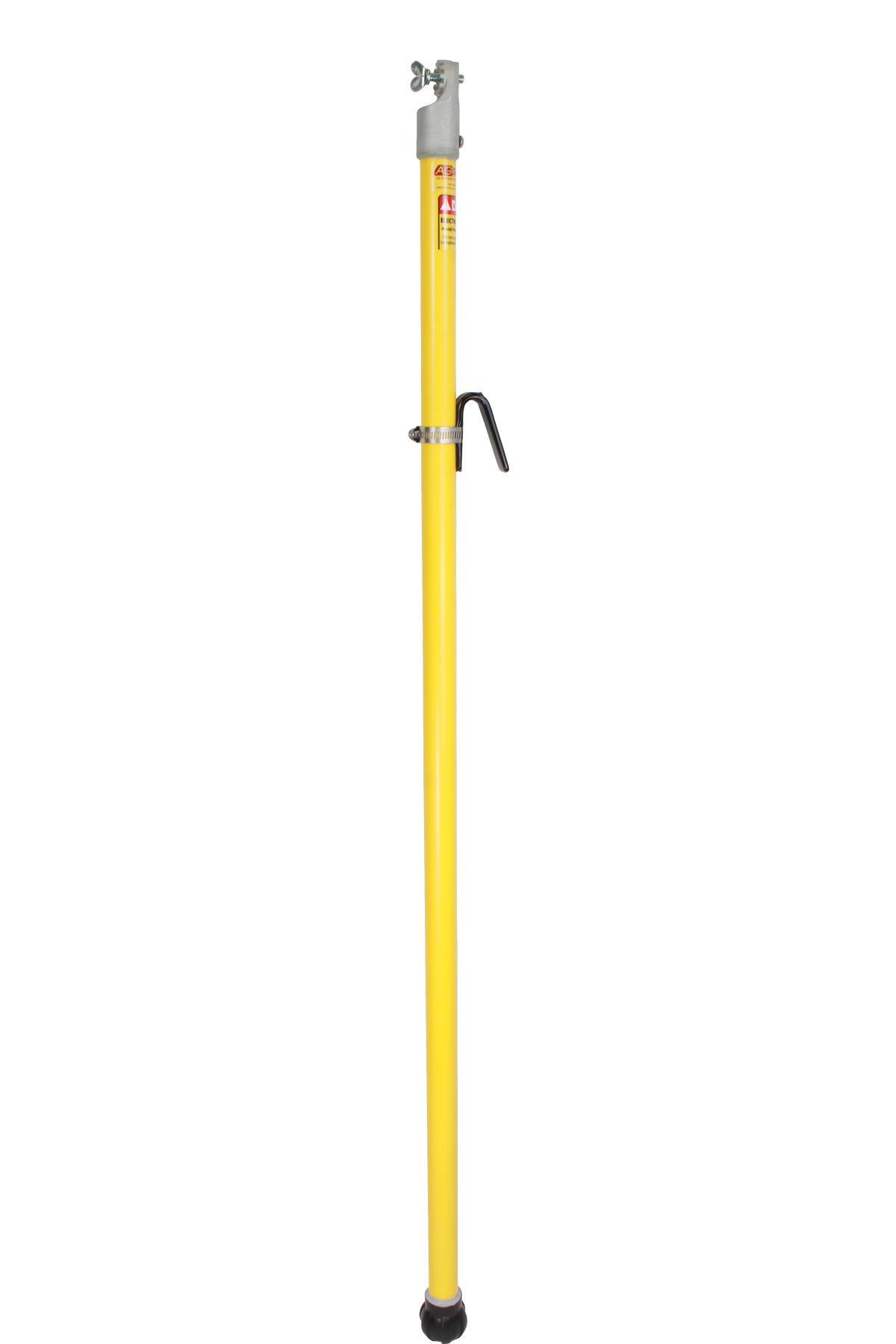 Hotstick, Universal, Series: AGHS, 8 ft Length, For Use With: Attach different tools to universal head fitting such as voltage detectors, Fiberglass, Yellow