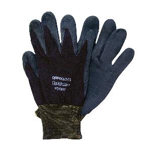 Assembly/Inspection Gloves, Latex-Free Lightweight, Series: PDBNY, L Size, Nitrile Palm, Nylon, Black, Seamless Style, Knit Wrist Cuff, Nitrile Coating, Resists: Abrasion, Cut, Puncture and Snag