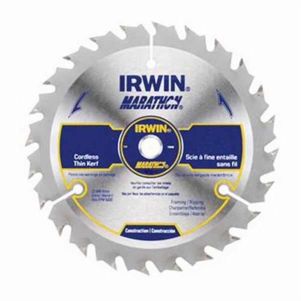 Circular Saw Blade, Cordless, Series: Construction Series, 5-3/8 in Diameter, 10 mm Arbor, ATB Teeth, 24 Teeth, 0.63 in Kerf, Carbide Cutting Edge