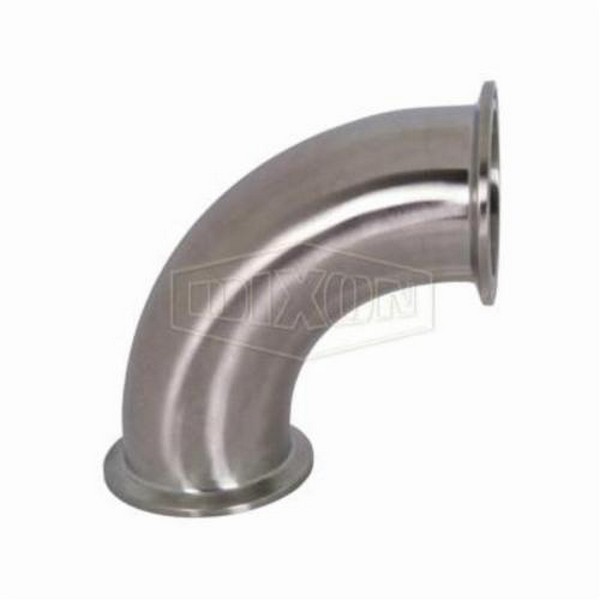 Clamp Elbow, 90° Elbow, 8 Inch Nominal, 316/316L Stainless Steel, Domestic