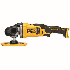 Polisher, Cordless Rotary, 7 in Pad Diameter, 5/8-11 Arbor/Shank, 800 to 2200 RPM Speed, 20 VDC, Lithium-Ion Battery, In-Line Handle, Variable Speed Trigger Control, No Reversible