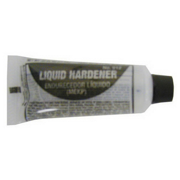 Hardener, 0.37 oz Container, Tube Container, Clear, Liquid Form