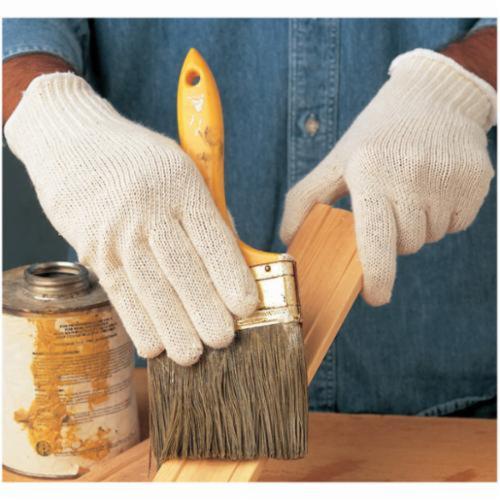 General Purpose Gloves, High Performance Regular Weight, Series: 9500M, Multi-Purpose Glove, M, 7 ga 70% Cotton/30% Polyester, Natural, Reversible/Standard Finger, Unlined, String Knit Wrist Cuff, Uncoated, 9 in Length
