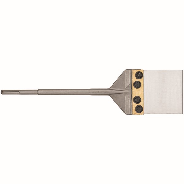 Floor Scraper, 6 in Blade Width, SDS Shank, Stainless Steel Cutting Edge, Stainless Steel, Silver, Applicable Materials: Tile, Adhesive and Glued Down Carpet
