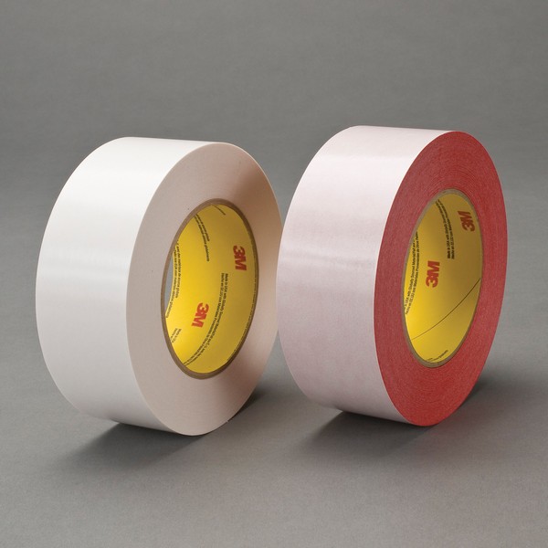 Double Coated Splicing Tape, 55 m Length, 19 mm Width, 4.3 mil Thickness, 55# Densified Kraft Paper Liner, Red, Acrylic Adhesive, Tissue Paper Backing, 260 °F Maximum Operating, -10 °F Minimum Operating