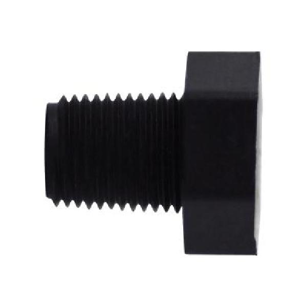 Pipe Hex Head Plug, Cored, Plug Fitting/Connector Type, 1/8 Inch Nominal Size, Polypropylene, Black