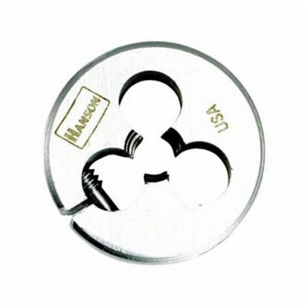 Round Die, Screw Adjustable, Measurement System: Imperial, 1/4-28 Thread, NF Thread, 1 in OD Die, High Carbon Steel
