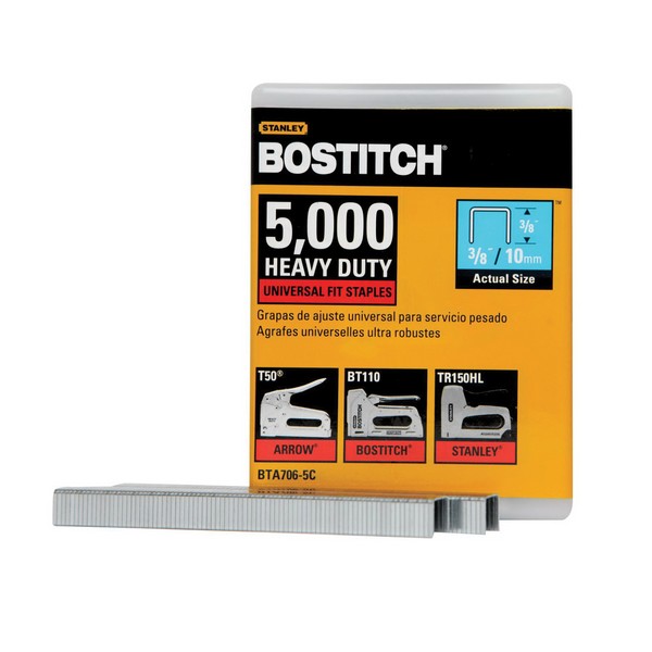 Staple, Heavy Duty, 27/64 Inch Crown Width, 3/8 in Leg Length