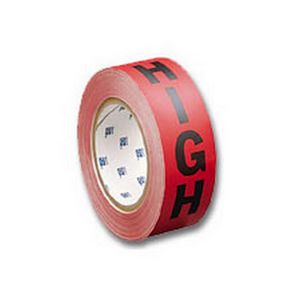 Ammonia Stock Tape, Self-Adhesive Permanent Acrylic, Black on Red, 4 in Width, 30 yd Length, 0.004 in Thickness, B-946 Vinyl
