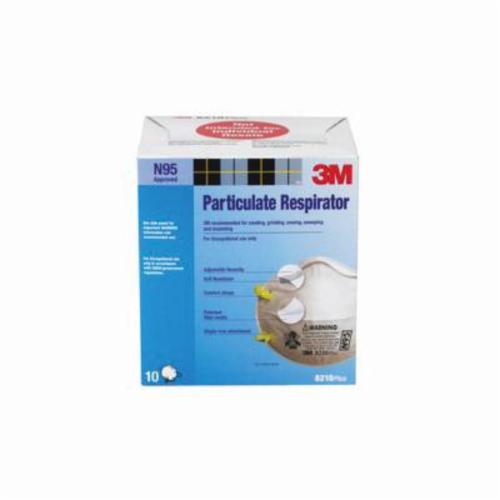 Cup Style Disposable Particulate Respirator With Adjustable Nose Clip, Standard, N95, 0.95, Dual Elastic Headstrap, White