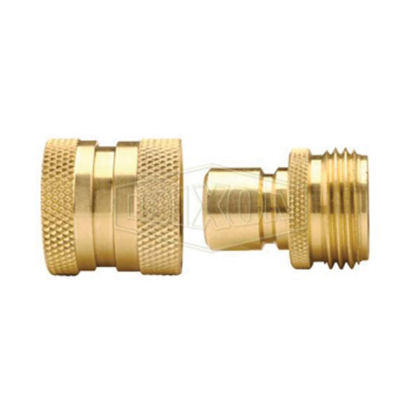 Garden Hose Valved Assembly, Fitting/Connector Type: Quick-Connect, 150 psi Pressure, 140 °F, Brass, Domestic