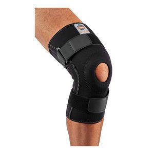 Knee Compression Sleeve, Series: 601, S Size, Fits: 12.2 to 13.78 in, Silicone, Black