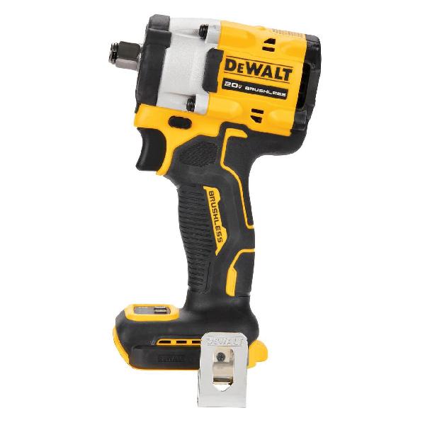 Impact Wrench, Compact Cordless, Bare Tool, 1/2 in Drive, 3550 ipm, 450 ft-lb Torque, 2500 RPM, 20 VDC, Lithium-Ion Battery, Battery Included: No, Glass Filled Nylon Housing, Pistol Grip Handle, 5 in Overall Length