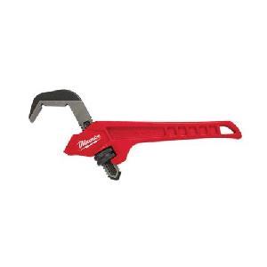 Offset Pipe Wrench, Hex, 2-5/8 in Pipe, 10-1/2 in Overall Length, Smooth Jaw, 2-5/8 in Jaw, Steel Jaw, Ergonomic Handle, Cast Iron Handle, Tether Ready: Yes
