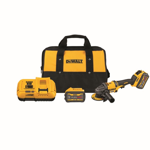 Angle Grinder, Brushless Cordless, 4-1/2 to 6 in Wheel Diameter, 5/8-11 Arbor/Shank, 9000 RPM Speed, 60 VDC, Lithium-Ion Battery, 9 Ah Battery, Trigger Switch, 2 Batteries Included
