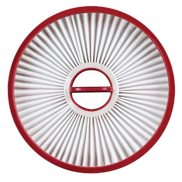 Filter, 4.9 in L x 4.9 in W x 1.15 in H Size, For Use With: Model 0940-20 Compact Vacuum, Plastic, Red/White