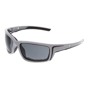 Safety Glass, Dual Lens, Series: Swagger® SR5, Polarized MAX6 Anti-Fog Lens Coating, Gray Lens, Balanced/Lightweight, Glacier Gray Frame, Polycarbonate Frame, Polycarbonate Lens, Yes UV Protection, Glacier Gray Bayonet Temple, Specifications Met: ANS