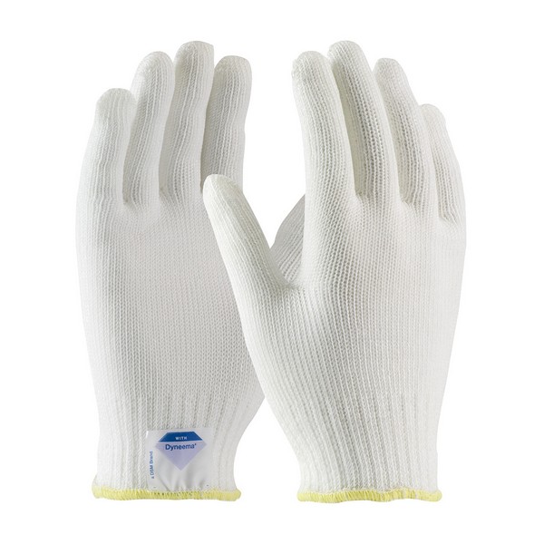 Cut-Resistant Gloves, Medium Weight Unisex, Series: 17-DL300, 2XL Size, Dyneema®/Lycra®, White, Seamless Style, ANSI/ISEA Cut Level: A3, Dyneema® Lining, Continuous Knit Wrist Cuff, Resists: Cut