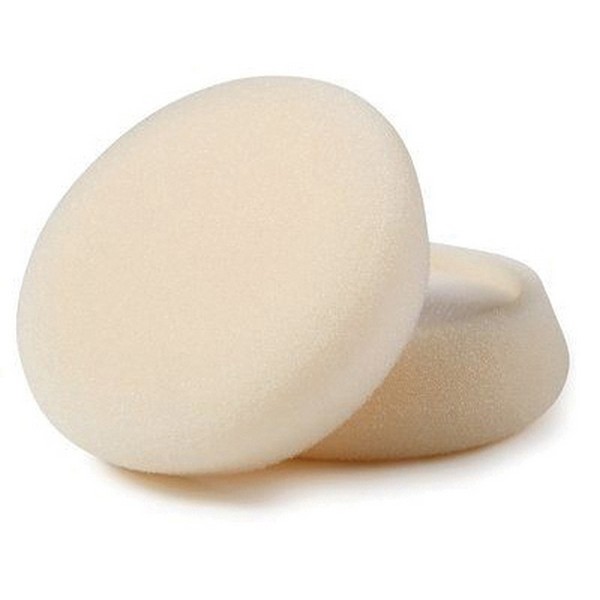 Compounding Pad, Hook and Loop Attachment, 4 Inch Overall Diameter, Foam Pad, White