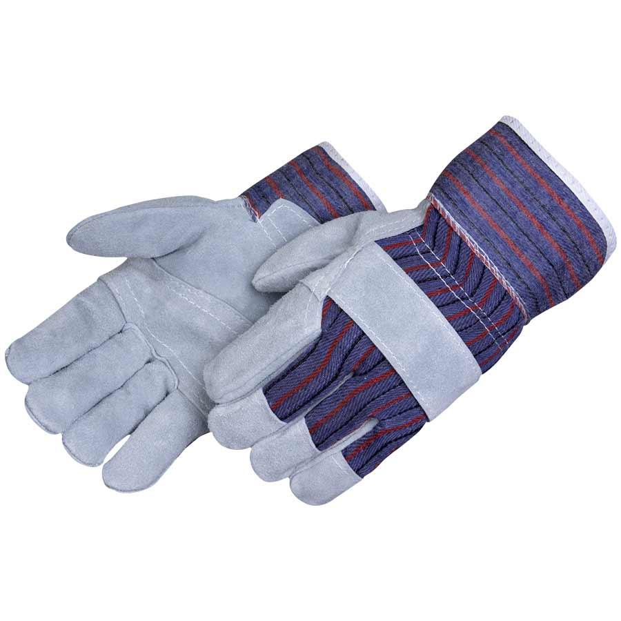 Glove, Full Feature, Series: 3280Q, Leather Palm, Blue/Gray, Gunn Cut Style, 2-1/2 in Length