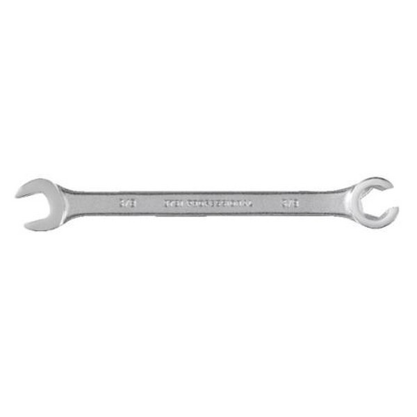 Combination Wrench, Flare Nut, Measurement System: Imperial, Hex Wrench, 3/8 in Wrench Opening, 6 Points, 5-11/16 in Overall Length, 15˚ Offset, 25/32 in Open End Width, 11/32 in Open End Thickness, 51/64 in Box End Width, 23/65 in Box End Thickness,