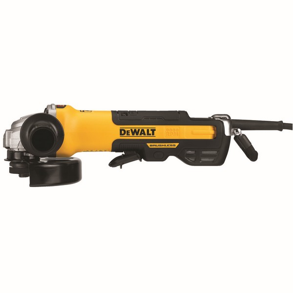 Small Angle Grinder, Brushless Corded, Tool/Kit: Bare Tool, 6 in Wheel Dia, 5/8-11, 9000 RPM, 120 VAC, 13 A, Plastic Housing, Side, Black/Yellow, No Lock Paddle Switch Control, No Lock Paddle/Trigger Switch, 13.6 in L