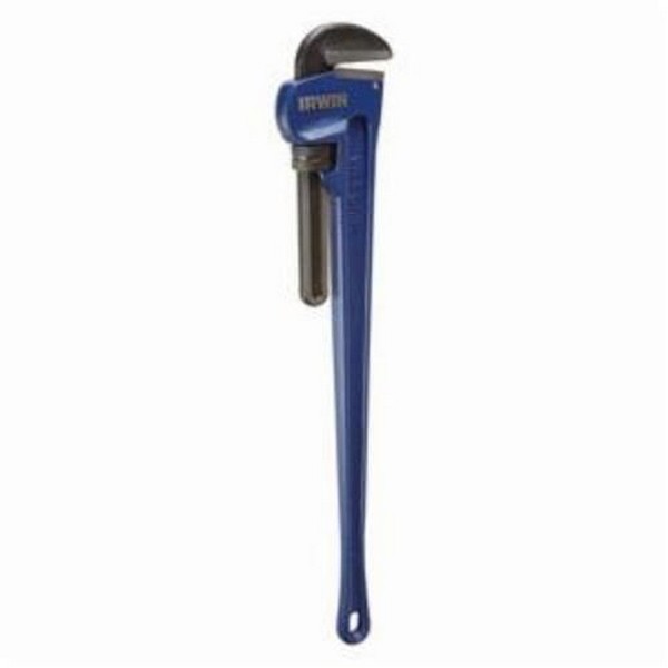 Pipe Wrench, Heavy Duty, 6 in Pipe, 48 in Overall Length, 6 in OD Tubing, Quick-Adjusting Jaw, 2-1/4 in Jaw, I-Beam Handle, Cast Iron Handle, Blue Handle, Spin Nut Adjustment