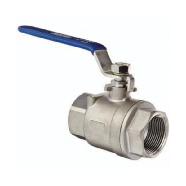 Ball Valve, Series: SSBV, 2 Inch Nominal, FNPT End Style, 1000 psi WOG, 100 psi WSP Pressure, -20 to 356 °F, Full Port, Media: Gas, Oil, Steam and Water, Manual Actuator, 316 Stainless Steel Ball, 316 Stainless Steel Body, 316 Stainless Steel Stem Trim, RPTFE Seat/Joint Gasket/Thrust Washer Softgoods