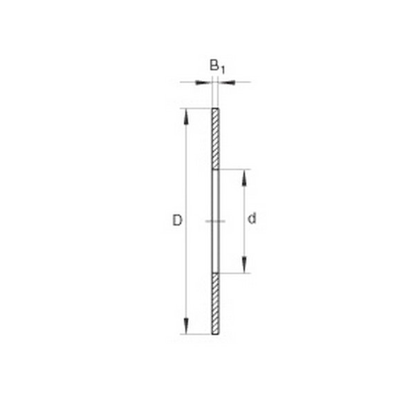 Axial Bearing Washer, Series: AS Series, 10 mm Inside Dia, 24 mm Outside Dia, 1 mm Width, For Use With: AXK and K811 Bearing