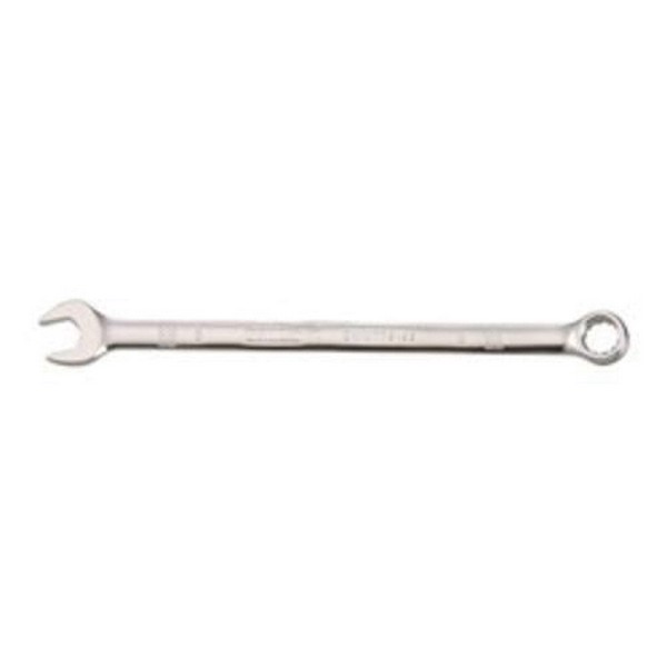 Combination Wrench, Measurement System: Metric, 8 mm Wrench Opening, 5-11/32 in Overall Length, 15° Offset, 23/32 in Open End Width, 5/32 in Open End Thickness, 1/2 in Box End Width, 1/4 in Box End Thickness, Specifications Met: ASME B107.100, Ste
