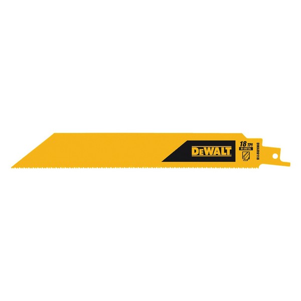Reciprocating Saw Blade, 9 in Length, 18, Optimized Teeth, Bi-Metal Cutting Edge, Bi-Metal Body, Applicable Materials: Metal and PVC