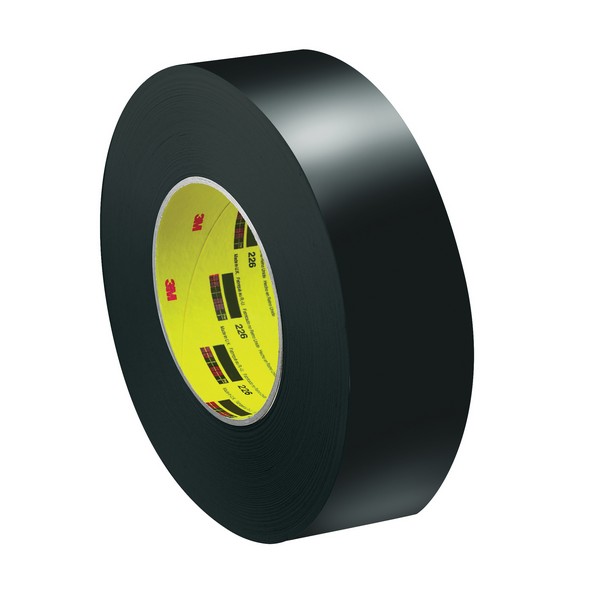 Masking Tape, Solvent-Resistant, 60 Yard Length, 1/2 Inch Width, 10.6 mil Thickness, Black, Natural Rubber Adhesive, Polyethylene/Crepe Paper Backing