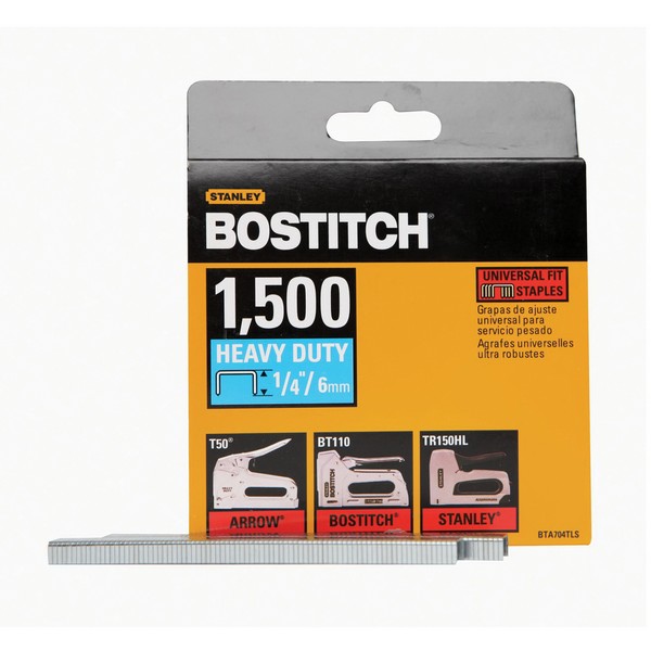 Staple, Heavy Duty, 27/64 Inch Crown Width, 1/4 Inch Leg Length, Chisel Point, Steel, Galvanized