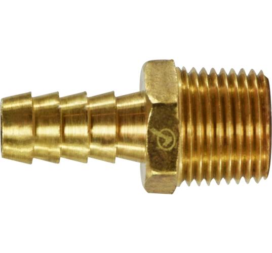 Rigid Male Adapter, Fitting, Series: LF29, Fitting/Connector: Adapter, 5/8 x 1/2 in Nominal, Hose x MNPTF End Style, 0.87 in Hex, 1.87 in Length, 150 psi Pressure, -40 to 160 °F, Brass