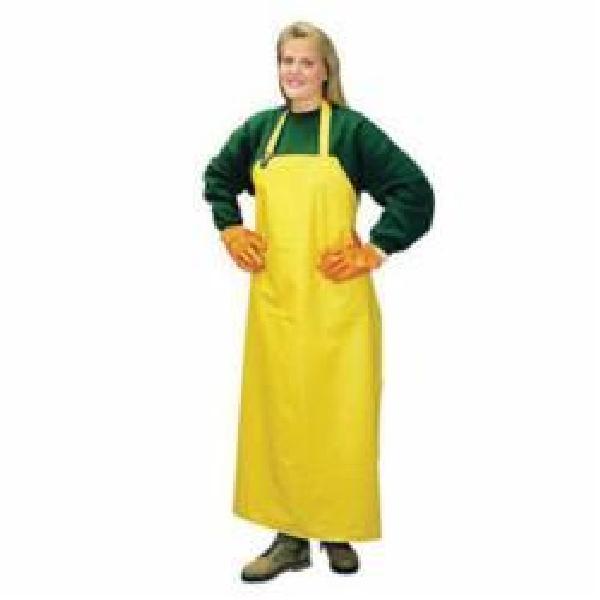 Apron, Universal Size, Yellow, Nylon/Polyester/PVC, 47 in Length, 35 in Width