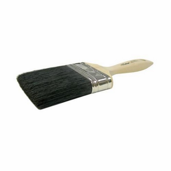 Wall Paint Brush, 7/8 in THK Brush, China Bristle Brush, Metallic Ferrule, Wood Handle, All Paints Paint