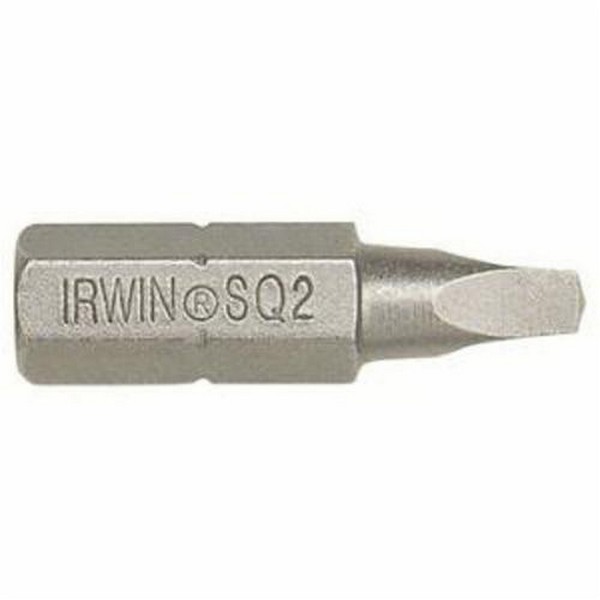 Insert Bit, Measurement System: Imperial, #2 Point, Square Recessed Point, 1 in Overall Length, Hex Shank, 1/4 in Shank, Industrial Grade S2 Steel