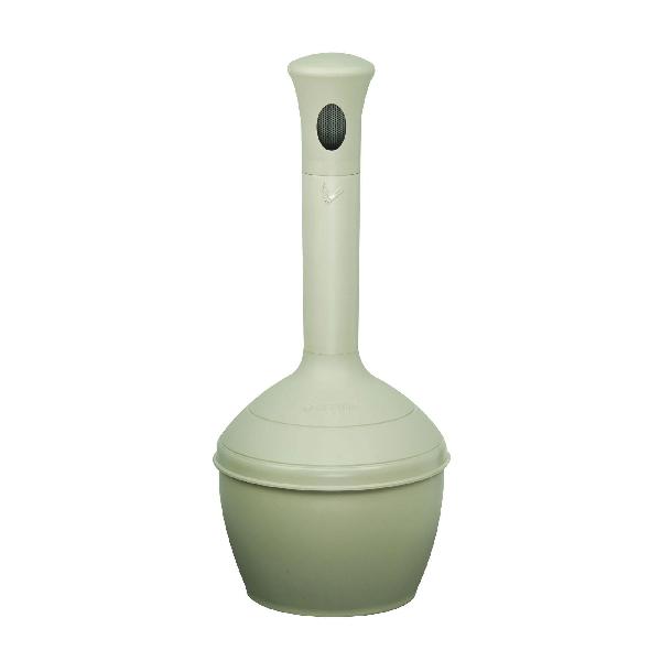 Cigarette Butt Receptacle, Medium Duty, Series: Elite™ Smoker's Cease-Fire®, 38 in Height, 12 in Diameter, 4 gal Capacity, Polyethylene, Sierra Tan, Powder Coated