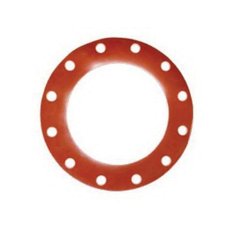 Bolt and Gasket Set, 4 in ID, 8 Bolt Holes, Rubber, Red