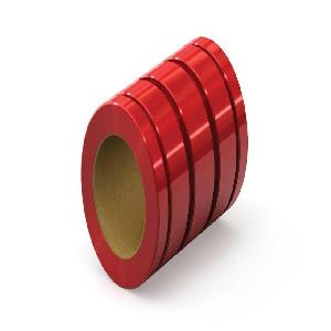 Closed Self-Aligning Linear Plain Bearing, 0.501 Inch ID, 0.873 Inch OD, 0.500 Inch Shaft Diameter, Anodized Aluminum, Red