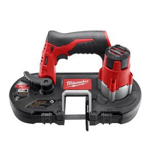 Cordless Band Saw, Sub-Compact, Cutting Capacity: 1-5/8 in, 27 in L x 0.5 in W x 0.02 in THK Blade, 280 sfpm Speed, 1 Speed, 12 VDC, XC™ Lithium-Ion Battery, 4 Ah Battery, Metal/Plastic Housing Material, D-Handle, Black/Gray/Red, 11 in L Dimensions