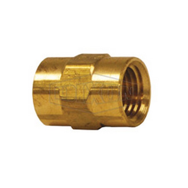 Coupling, Lead Free Hex Head, Fitting/Connector Type: Coupling, 1/4 Inch Nominal, FNPT, 3/4 Inch Hex, 1.12 Inch Length, 1000 psi, Brass, -65 to 250 °F