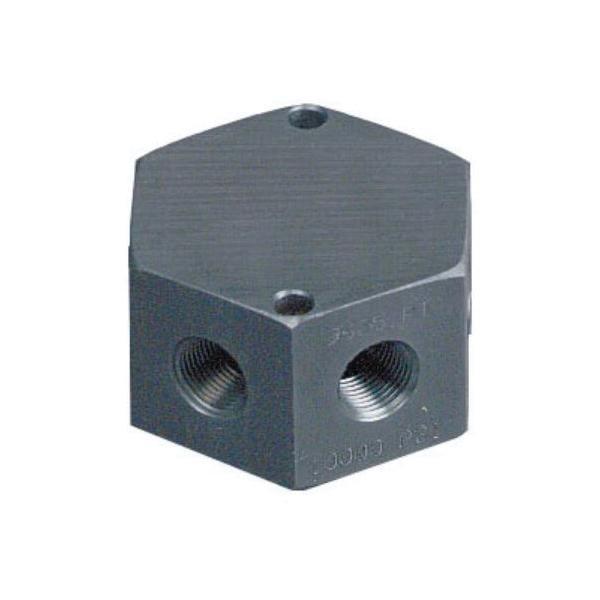 Remote Manifold Block, 6-Ports Stations, 3/8 in NPTF Inlet, 3/8 in NPTF Outlet, Steel