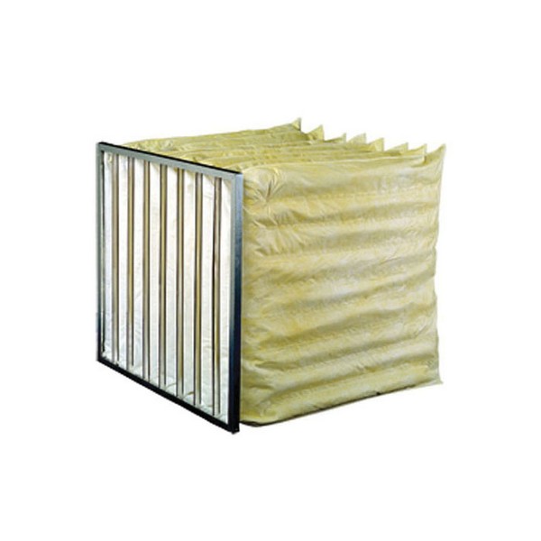 Extended Surface Pocket Bag Filter, Medium Efficiency, Series: Multi-SAK™ Series S, 12 to 18 in D, MERV: MERV 11, 40 to 50% Efficiency, 3 Pockets, Synthetic Fiber Media, White, Domestic