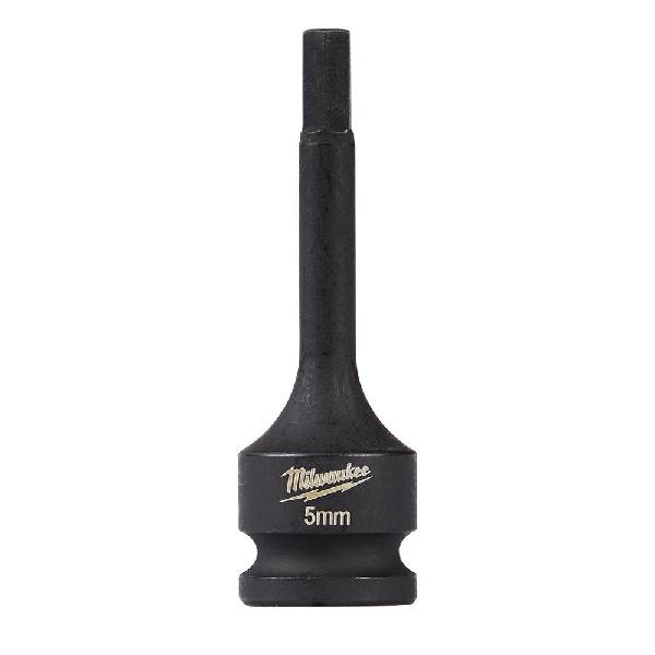 Lineman's Socket Driver Bit, Impact Rated: Yes, Measurement System: Metric, Square Drive, 3/8 in Drive, Hex Bit, 5 mm Bit, Steel